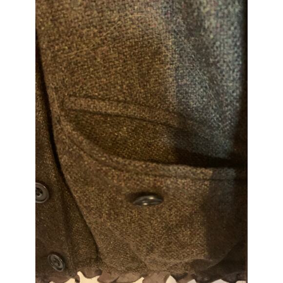 Gap 100% Wool Brown Medium Women's Double Breasted Tweed Coat - Picture 5 of 8